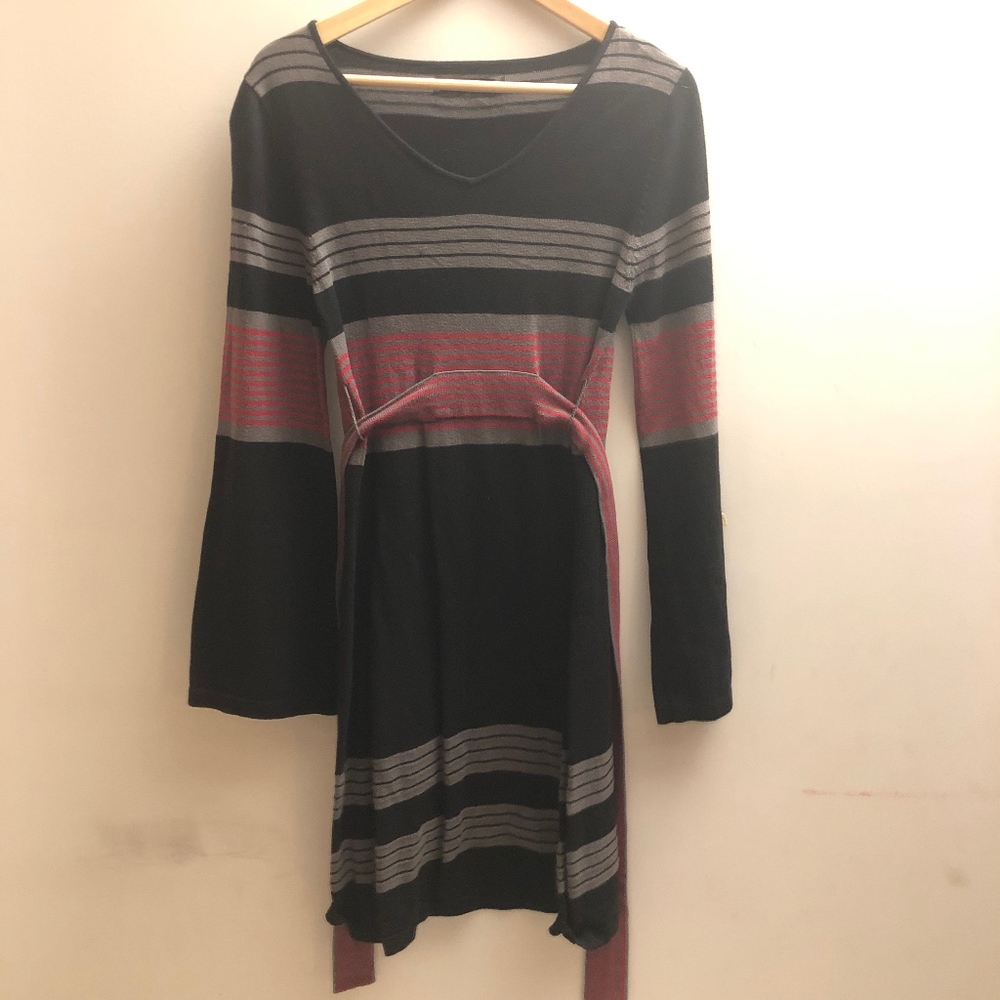 Prana Sydney black sweater dress, small
